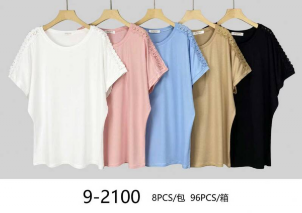 Bluzki damskie Roz Standard, Mix Kolor Paczka 8 szt